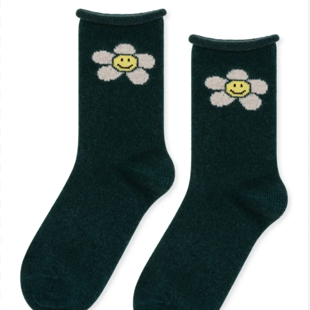 Anthropologie Hansel from Basel happy daisy socks cashmere one size new with tag